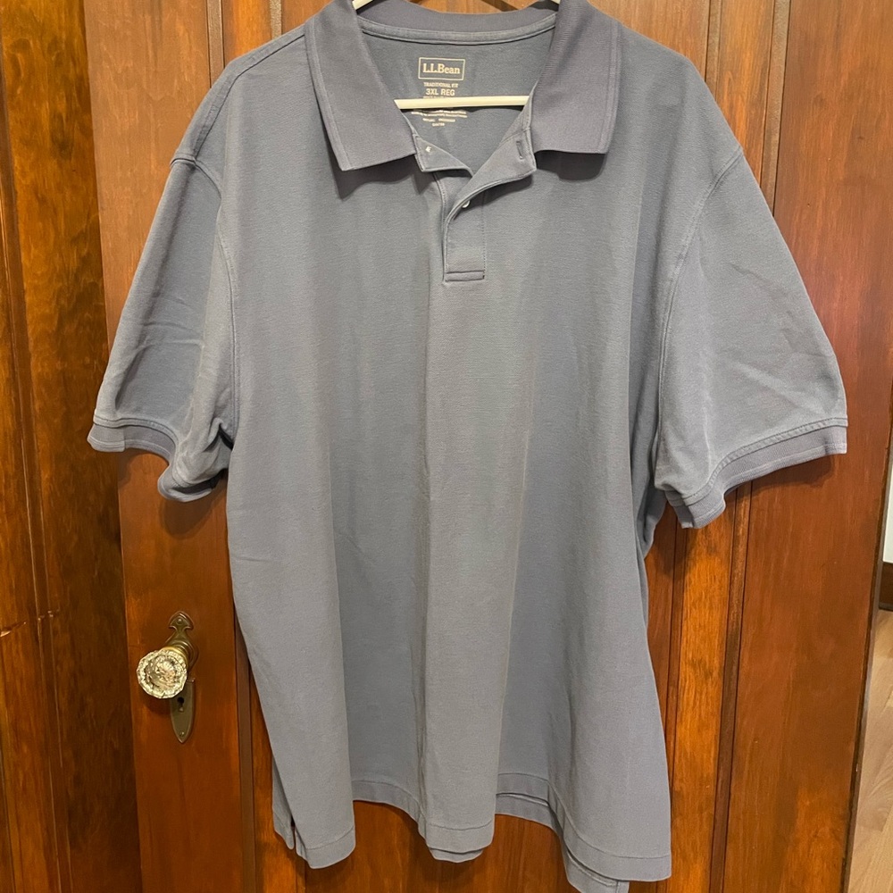 L.L. Bean Men's Blue Polo Shirt XXXL